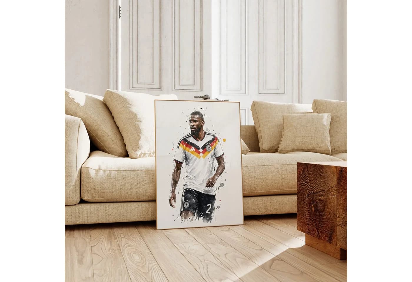 JUSTGOODMOOD Poster Deutschland Fußball Aquarell Sport Wandbild Deko Print - Bild 5