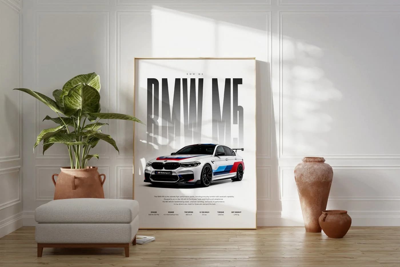 JUSTGOODMOOD Poster Motorsport Limousine HD-Druck Baumwolle