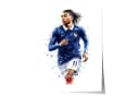 JUSTGOODMOOD Poster Frankreich Fußball Aquarell Sport Wandbild Deko Print Bild 2