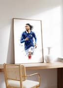 JUSTGOODMOOD Poster Frankreich Fußball Aquarell Sport Wandbild Deko Print Bild 3