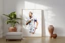 JUSTGOODMOOD Poster England Fussball Aquarell Sport Wandbild Deko Print Bild 1