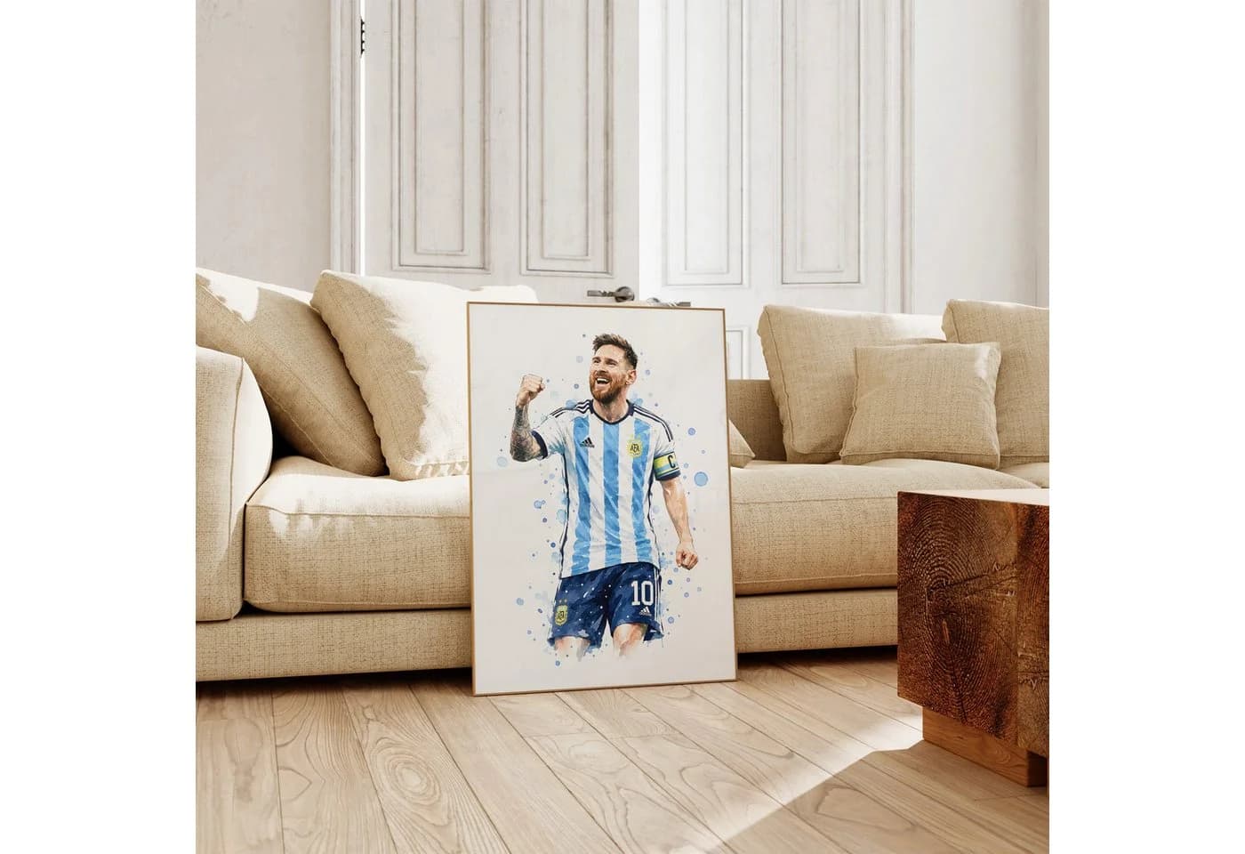 JUSTGOODMOOD Poster Argentinien Fußball Aquarell Sport Wandbild - Bild 5