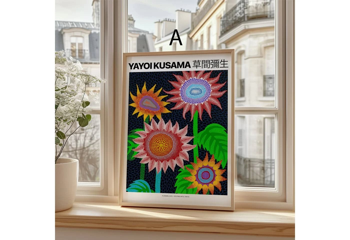 JUSTGOODMOOD Poster Yayoi Kusama Blumen Kürbis Pop Art Baumwolle - Bild 3