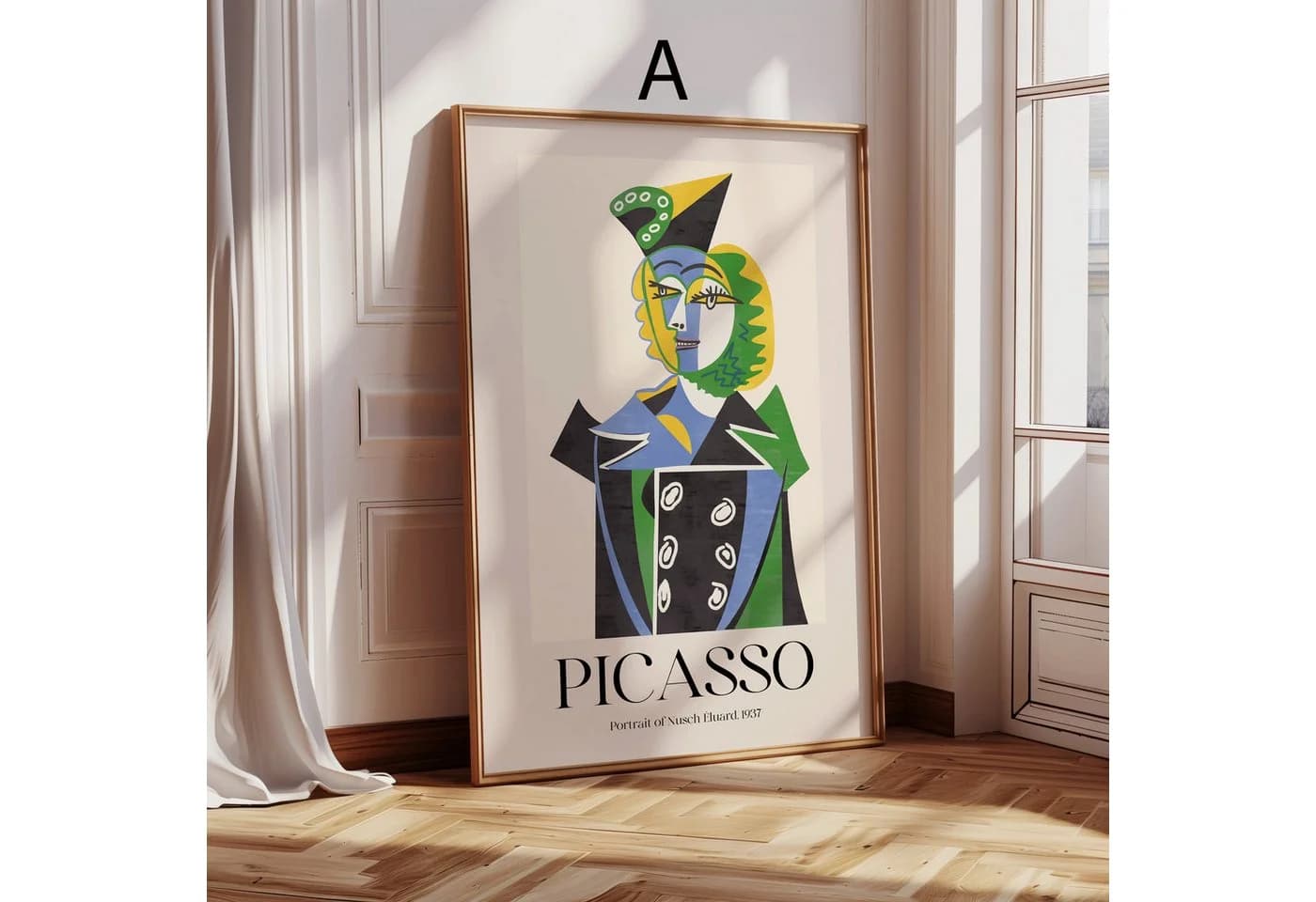 JUSTGOODMOOD Poster Pablo Picasso Abstraktes Porträt Kubismus - Bild 3