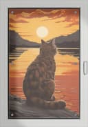 Wallario Sonnenschutz Katzenstille im Sonnenuntergang blickdicht mit Saugnäpfen Bild 2