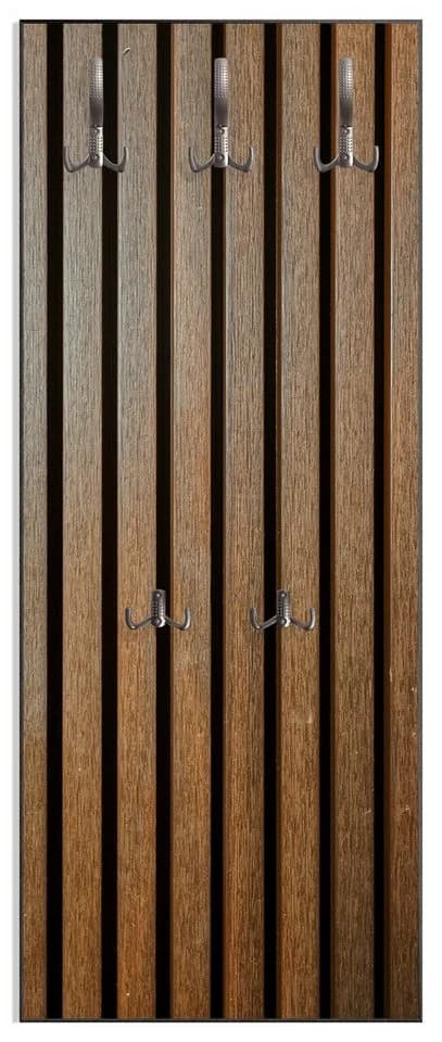 Wallario Garderobenpaneel Holzlamellen Braun Modern - Bild 2