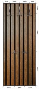 Wallario Garderobenpaneel Holzlamellen Braun Modern Bild 4