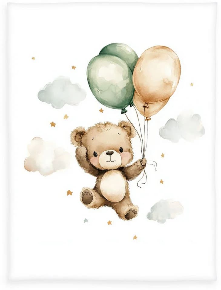 Babydecke Ballon Teddy von Baby Best – Microfaserflausch für Babys - Bild 2