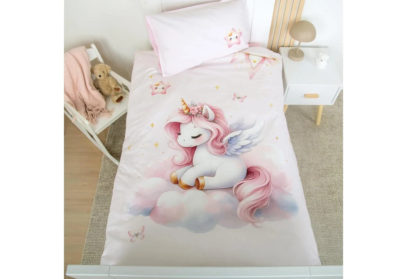Herding Babybettwäsche Einhornzauber 100x135cm Baumwolle - Bild 3