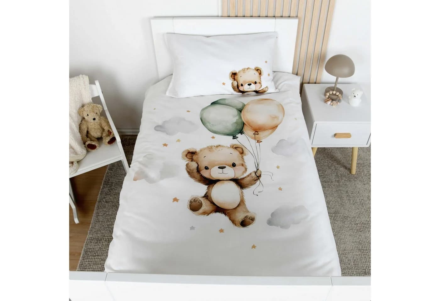 Baby Best Babybettwäsche Ballon Teddy, Renforcé, 2 teilig, Wendebettwäsche - Bild 2