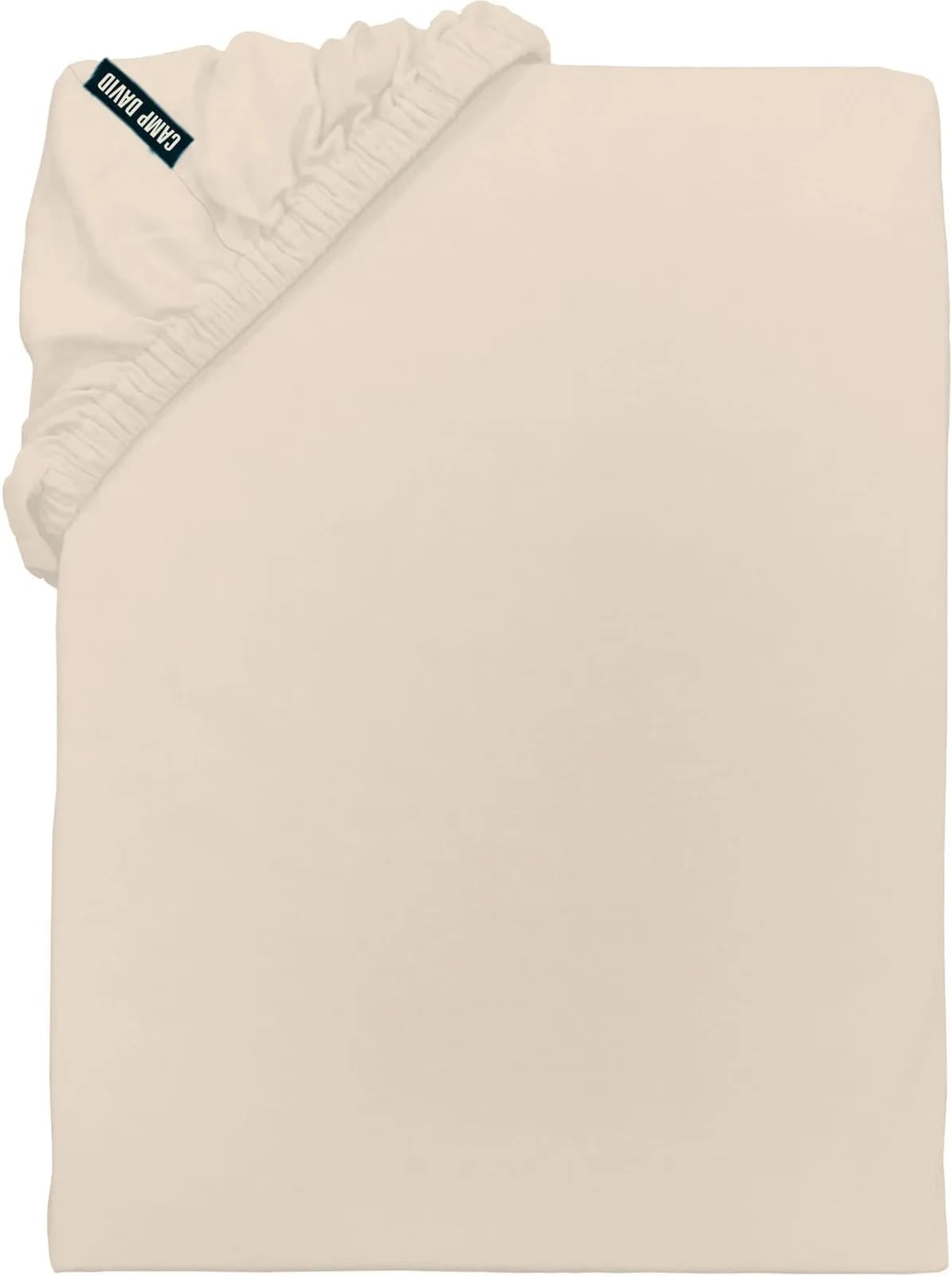 CAMP DAVID Spannbettlaken Beige 100% Baumwolle Jersey