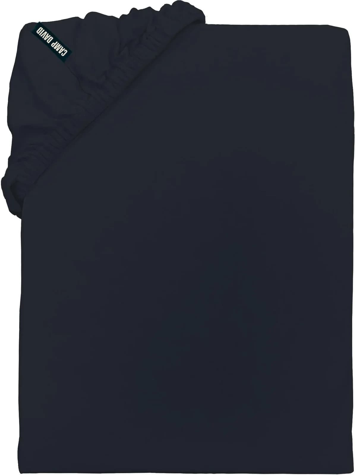 CAMP DAVID Spannbettlaken Marine 100% Baumwolle Jersey