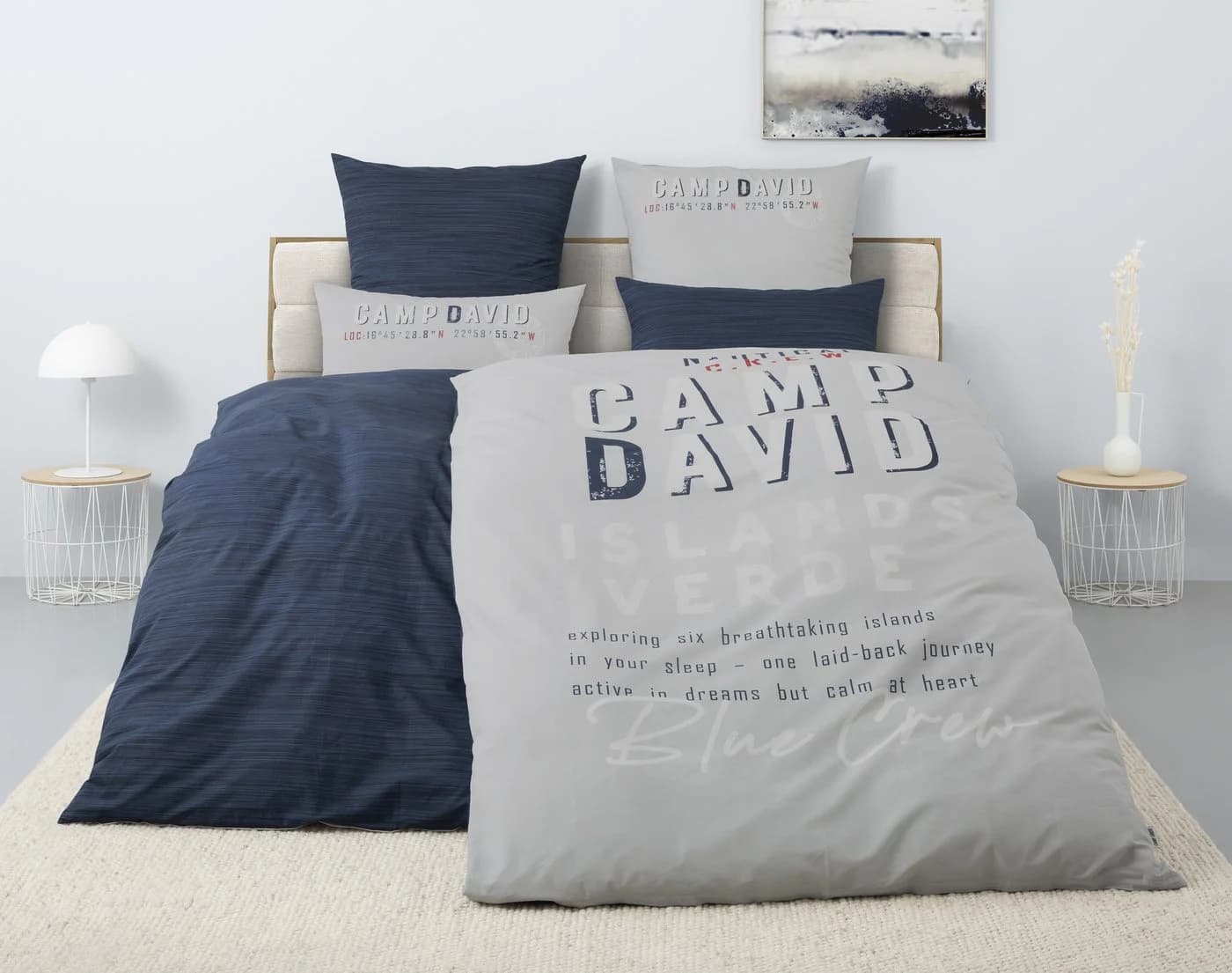 CAMP DAVID Wendebettwäsche Jerre Grau Renforcé 135x200cm - Bild 1