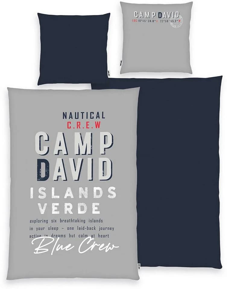 CAMP DAVID Wendebettwäsche Jerre Grau Renforcé 135x200cm - Bild 3