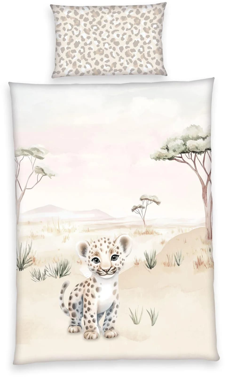 Baby Best Wendebettwäsche "Kleiner Leo" Bunt Leoparden-Muster