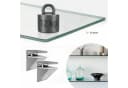 Tulup Glasregal Wandhalterung Transparent Verchromt Bild 3