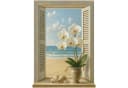 Tulup 3D-Wandaufkleber Fenster zum Meer Blau Dekorativer Wandsticker Bild 2