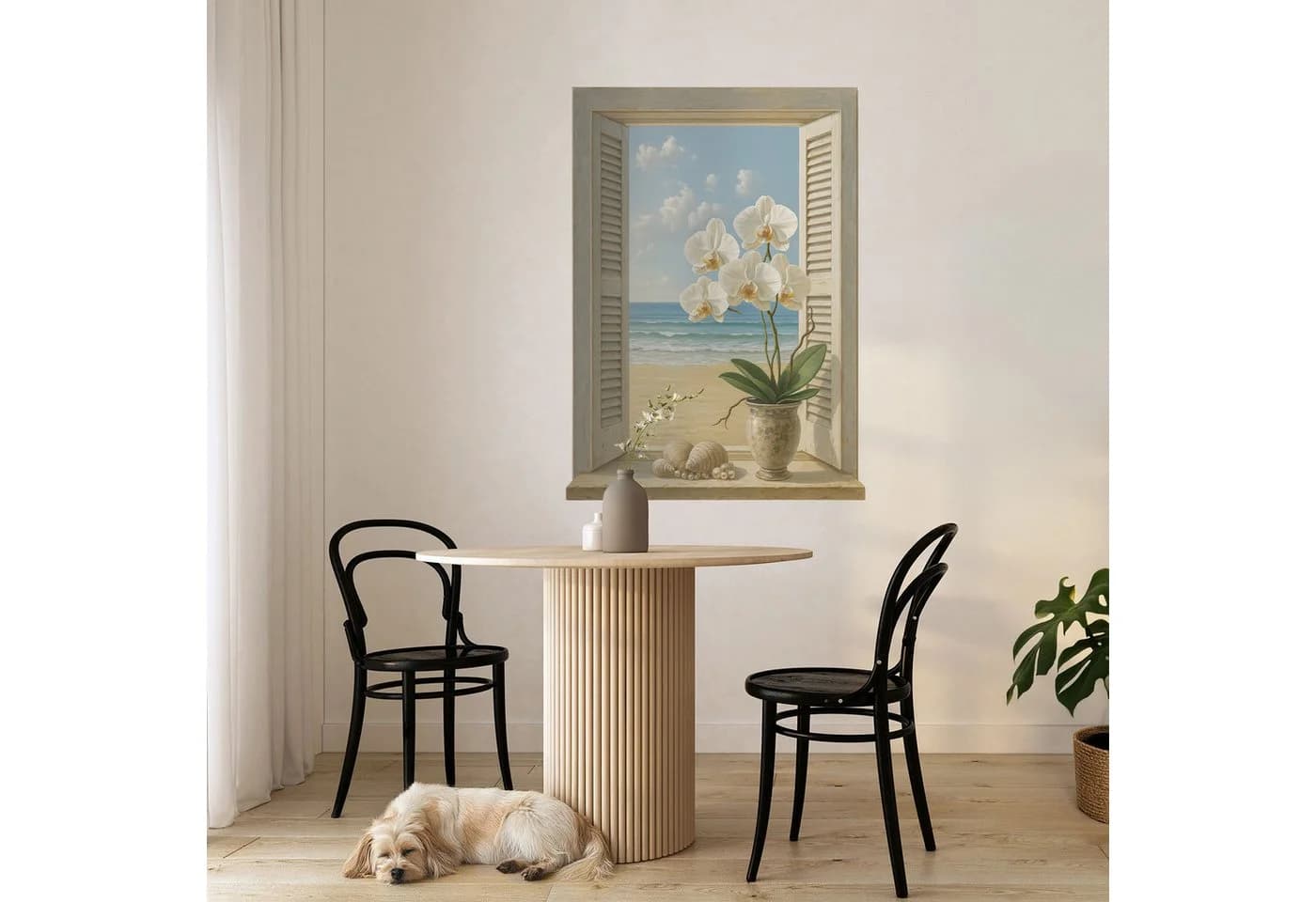 Tulup 3D-Wandaufkleber Fenster zum Meer Blau Dekorativer Wandsticker - Bild 4