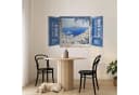 Tulup 3D-Wandtattoo Illusion Fenster Blau Griechische Landschaft Bild 4