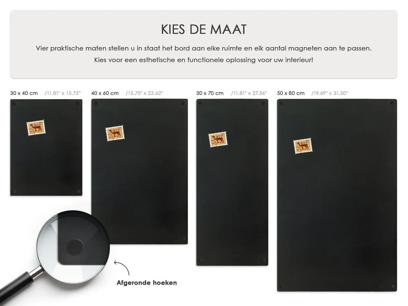 Tulup Magnettafel Metall Magnetboard Schwarz Wandmontage