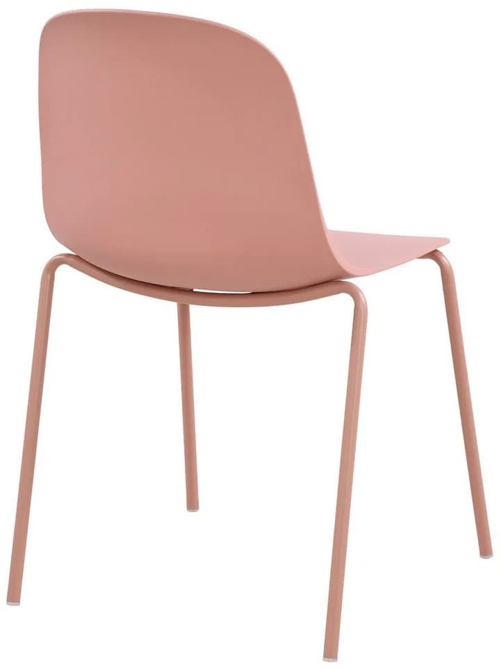 TPFLiving Esszimmerstuhl 2er Set Pink Polypropylen Metall