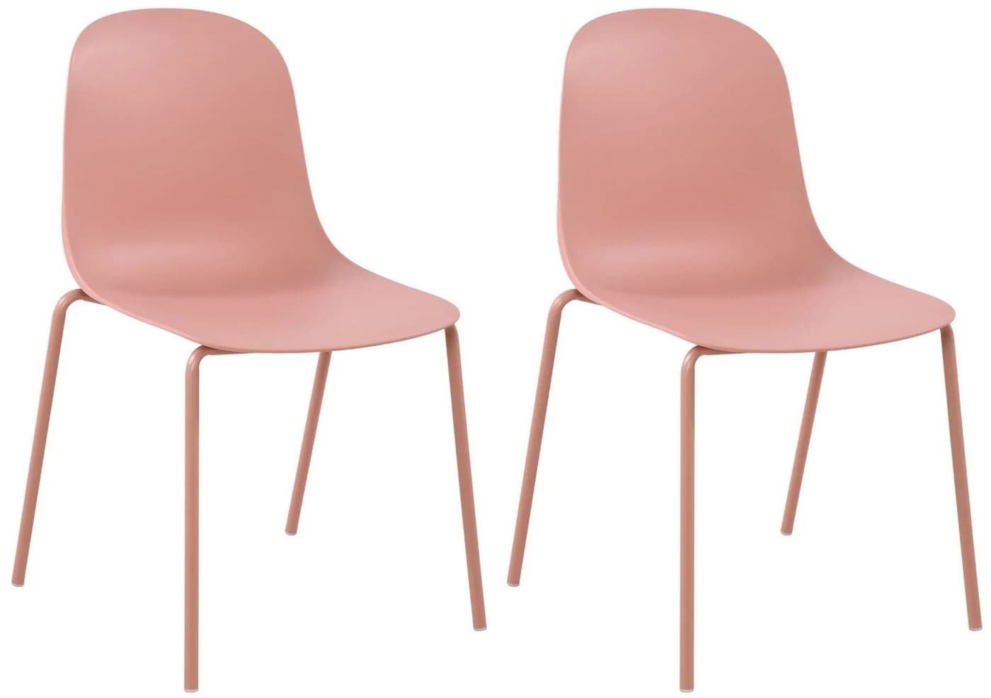 TPFLiving Esszimmerstuhl 2er Set Pink Polypropylen Metall - Bild 2