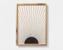 TPFLiving Leinwand Kunstdruck Boho abstrakte Sonne Ozean Palme Bild 2