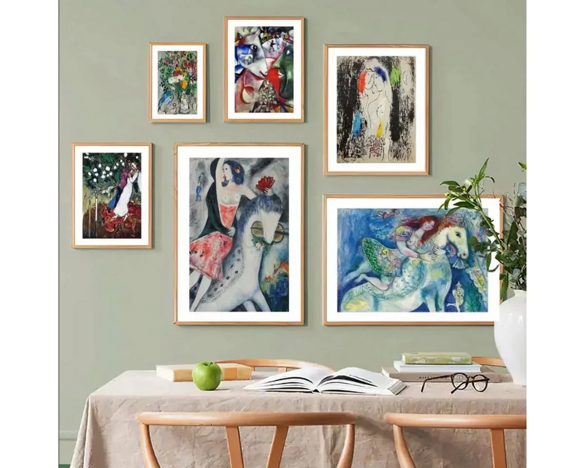 TPFLiving Leinwand-Kunstdruck Marc Chagall Surrealismus Bunt - Bild 3