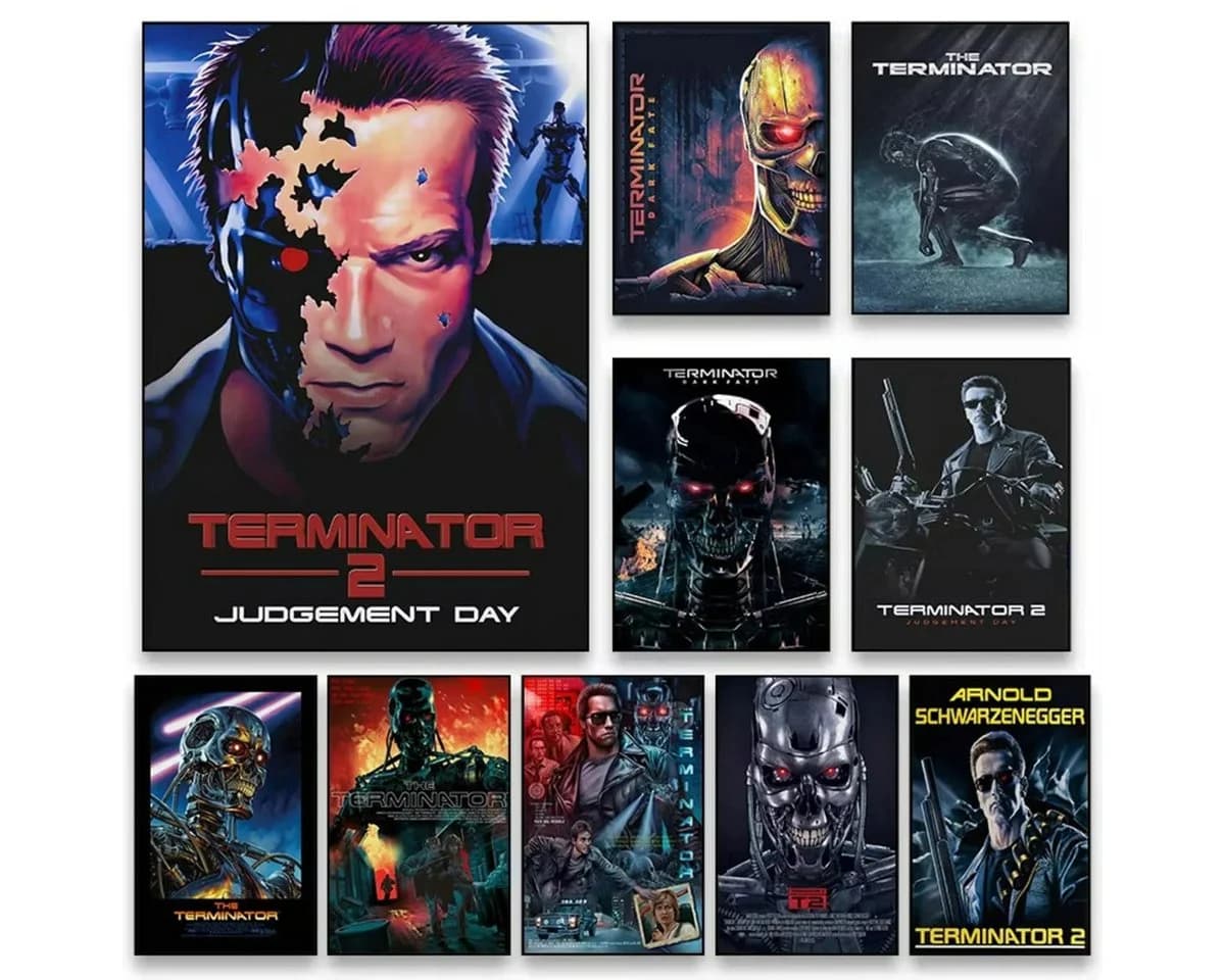 TPFLiving Leinwanddruck Terminator Motiv Bunt Ohne Rahmen - Bild 5