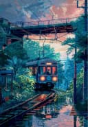TPFLiving Leinwanddruck Japan Anime Tokio Kirschblüte Bild 2