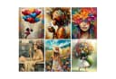 TPFLiving Malen nach Zahlen Leinwand Frau Orange 40x50cm Bild 3