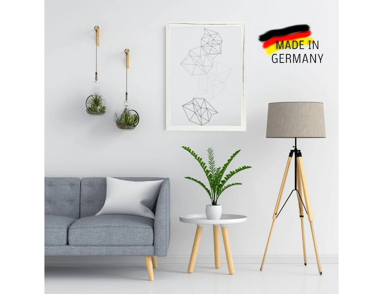Clamaro Bilderrahmen COLLAGE Weiß MDF Acrylglas Maßanfertigung