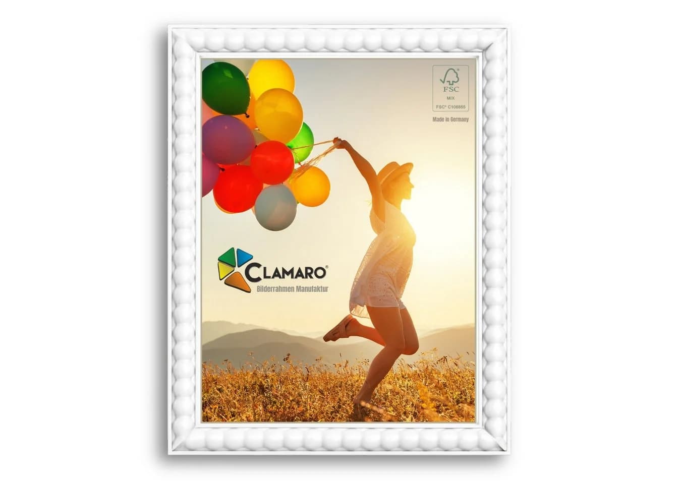 Clamaro Bilderrahmen Bubble Weiß Maßanfertigung - Bild 2
