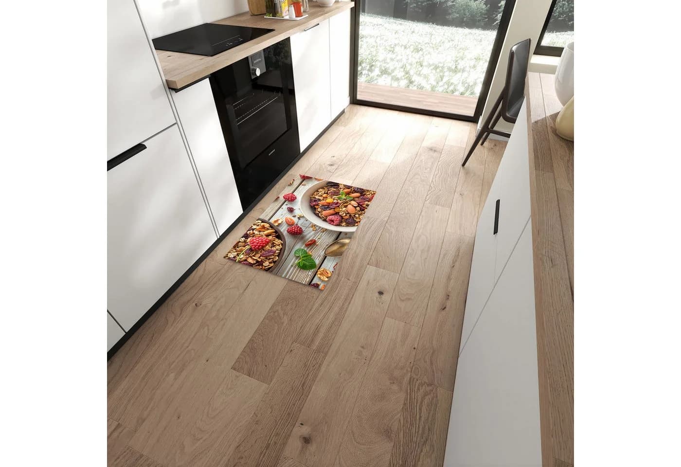 Primedeco Küchenteppich Frühstück Deluxe PVC Läufer rutschfest