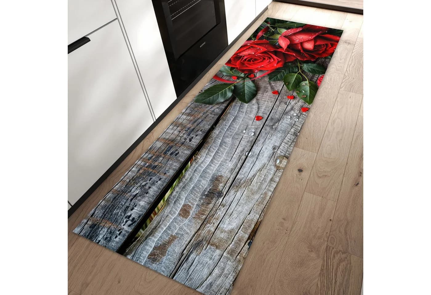 Primedeco Küchenteppich Rote Rosen PVC rutschfest abwaschbar - Bild 2
