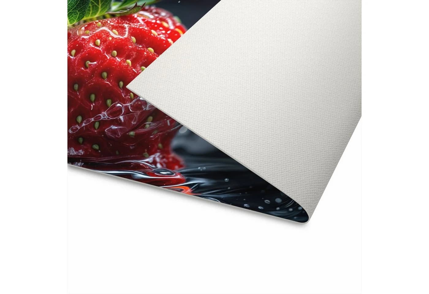 Primedeco Küchenläufer Erdbeere auf Schwarz PVC Rutschfest - Bild 5