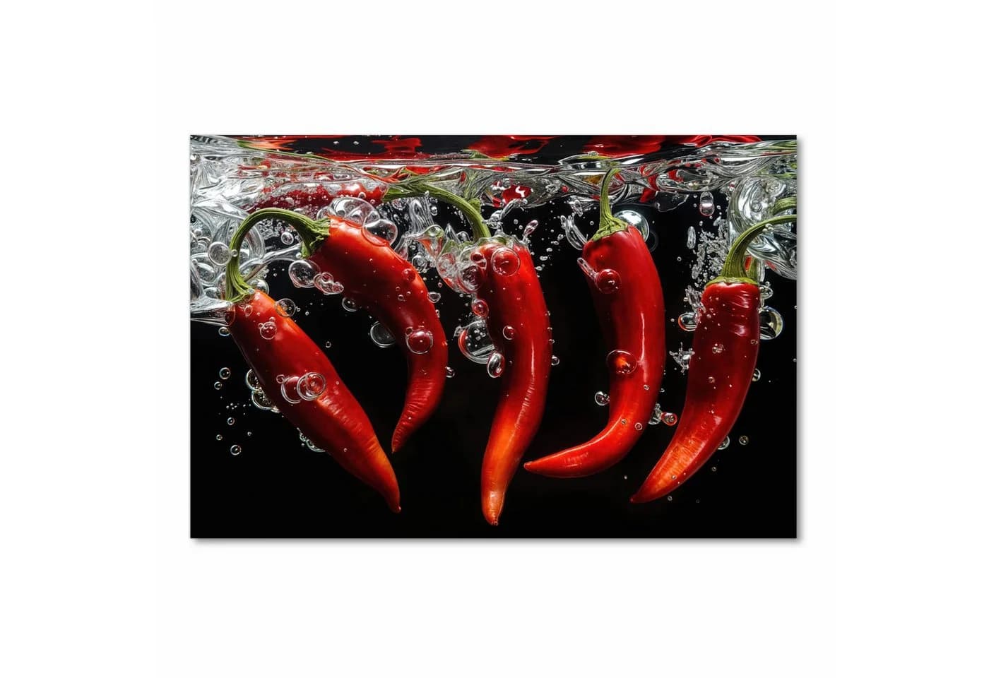 Primedeco Küchenteppich Chili unter Wasser PVC rutschfest abwaschbar Läufer - Bild 3