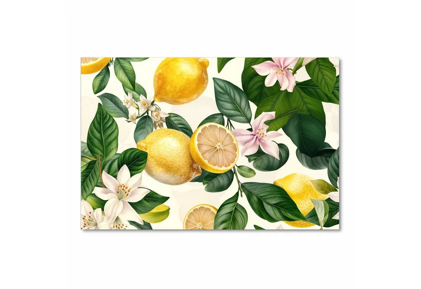 Primedeco Küchenteppich Zitronenblumen PVC Läufer rutschfest abwaschbar - Bild 3