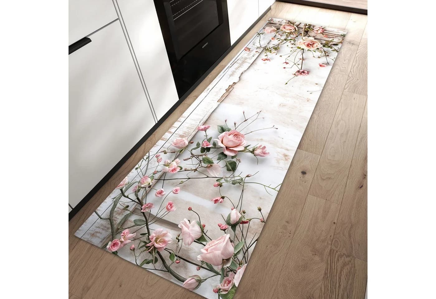 Primedeco Küchenteppich Rosenblüten Eleganz PVC rutschfest abwaschbar Läufer - Bild 2