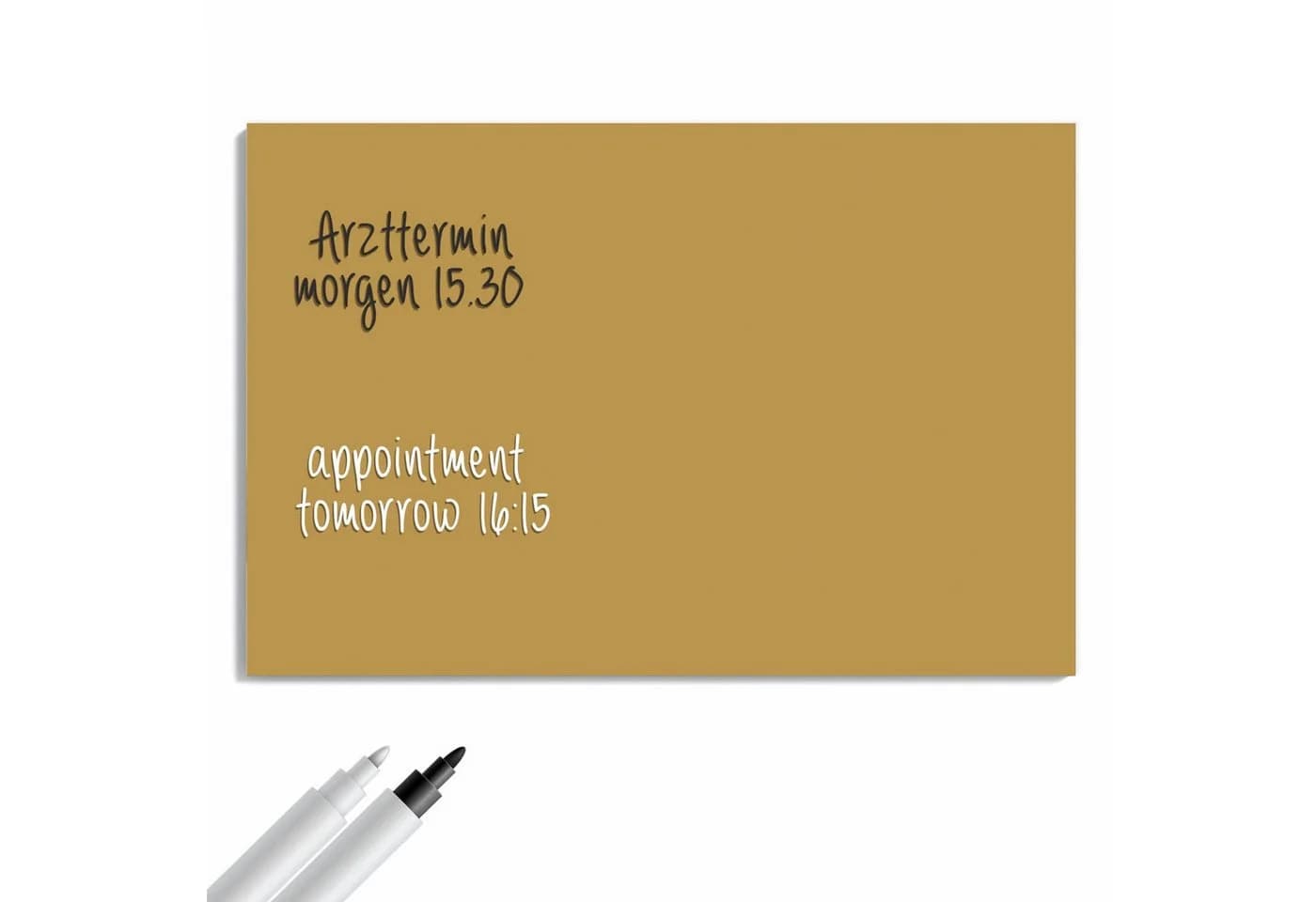 Primedeco Memoboard Metall Khakibrauner Hintergrund Beschreibbar Magnetisch