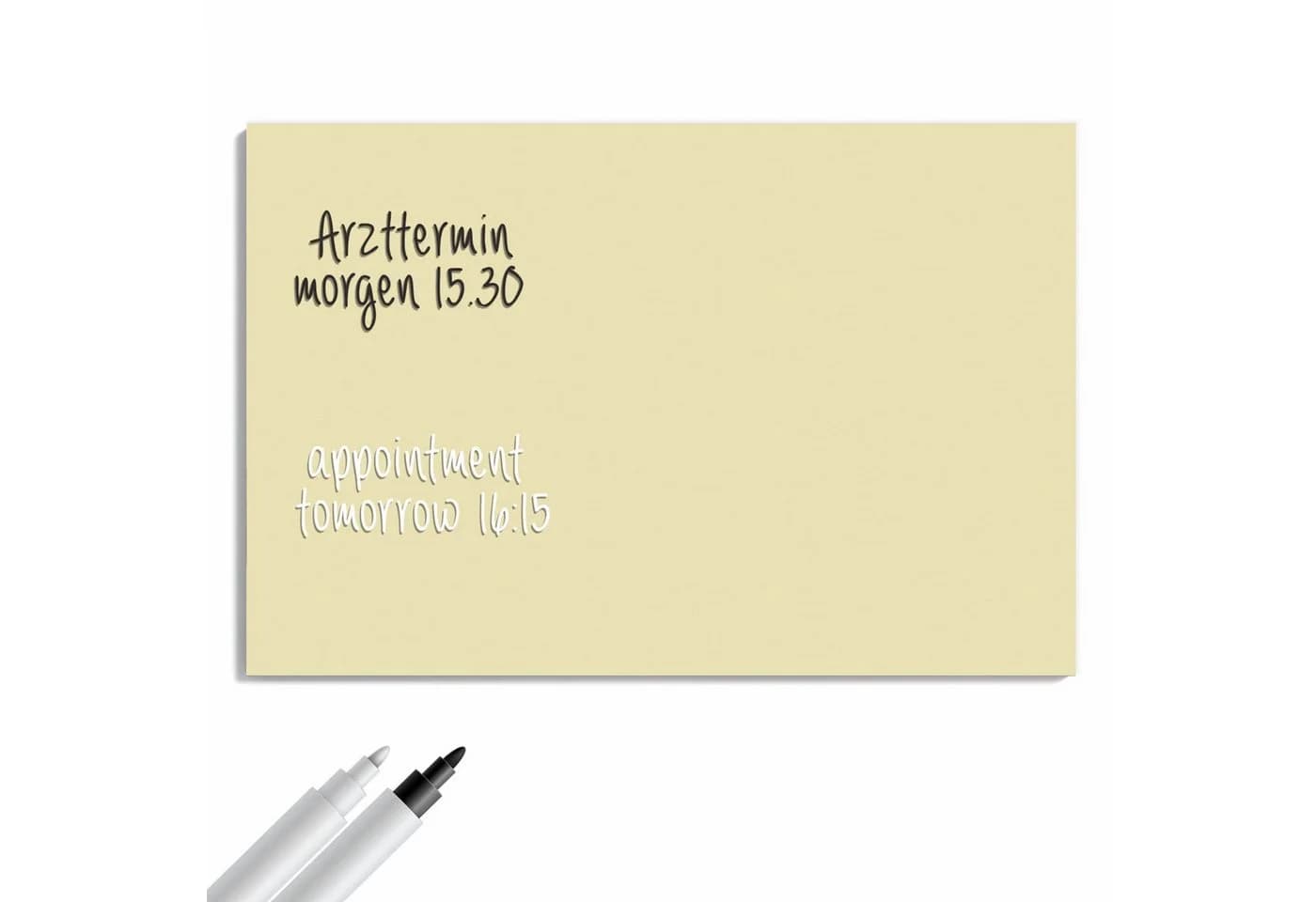 Primedeco Memoboard Metall Beiger Hintergrund – beschreibbar & magnetisch