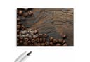 Primedeco Memoboard Metall Kaffeebohnenholz beschreibbar magnetisch Bild 1