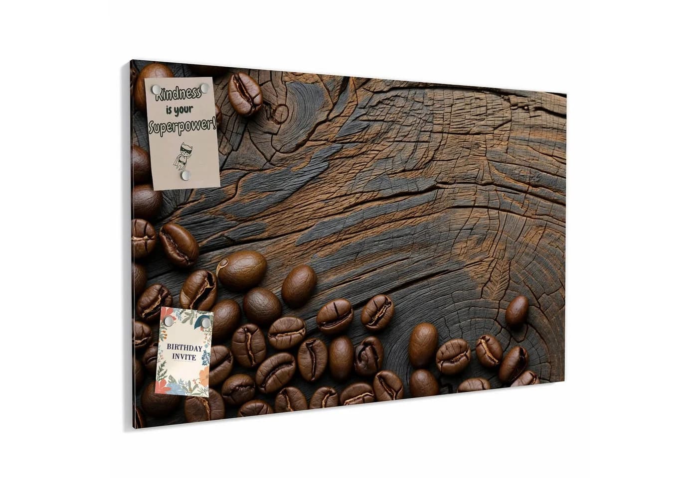 Primedeco Memoboard Metall Kaffeebohnenholz beschreibbar magnetisch - Bild 2