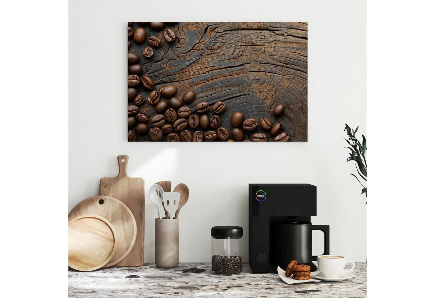Primedeco Memoboard Metall Kaffeebohnenholz beschreibbar magnetisch - Bild 3