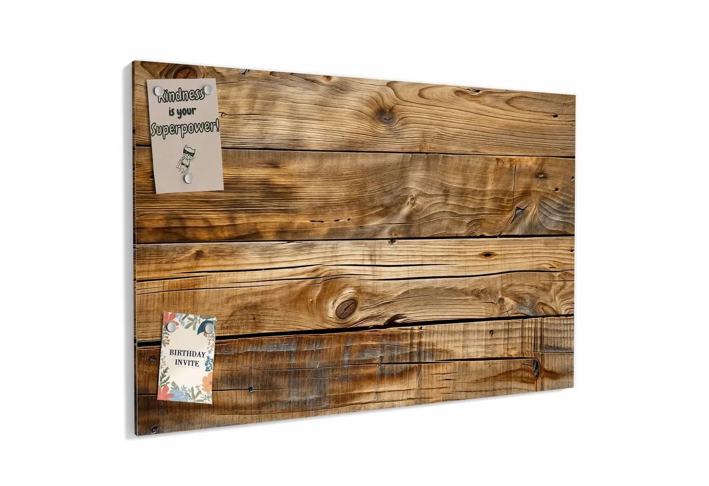 Primedeco Memoboard Metall Holzdielenmaserung Beschreibbar Magnetisch - Bild 2