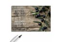 Primedeco Memoboard Metall Magnettafel Holztisch Oliven beschreibbar Bild 1