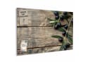 Primedeco Memoboard Metall Magnettafel Holztisch Oliven beschreibbar Bild 2