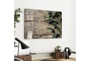 Primedeco Memoboard Metall Magnettafel Holztisch Oliven beschreibbar Bild 4