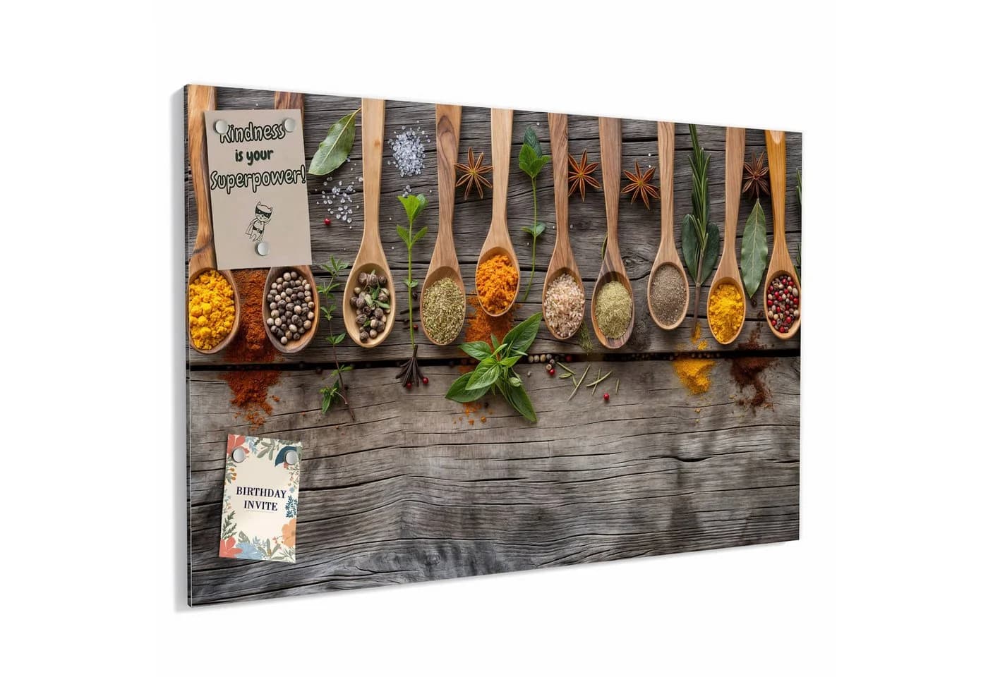 Primedeco Memoboard Metall Sanfte Küchengewürze Magnetisch Beschreibbar - Bild 2
