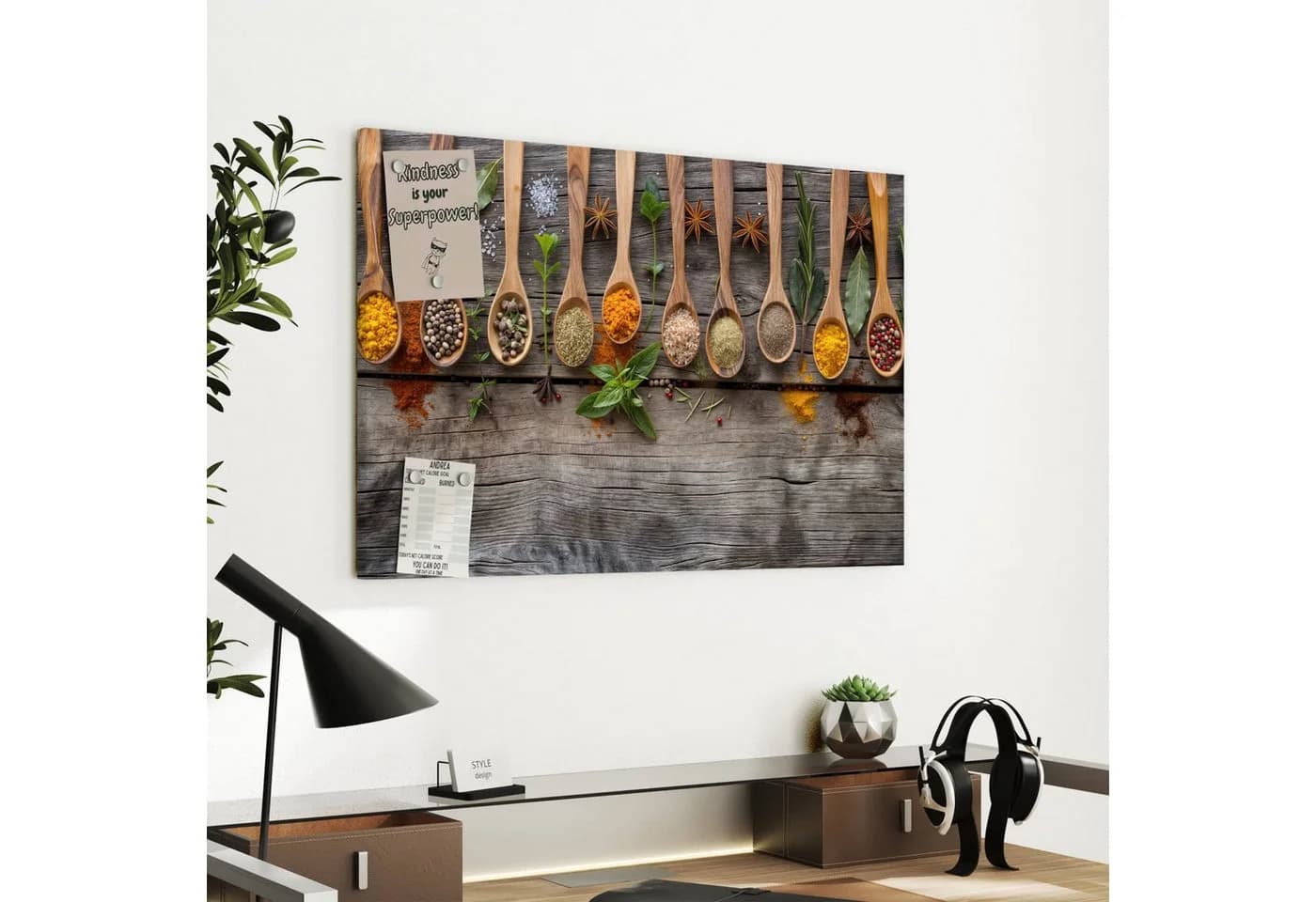 Primedeco Memoboard Metall Sanfte Küchengewürze Magnetisch Beschreibbar - Bild 4